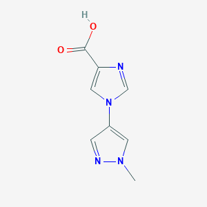 molecular formula C8H8N4O2 B2947956 1-(1-methyl-1H-pyrazol-4-yl)-1H-imidazole-4-carboxylic acid CAS No. 1499626-82-2