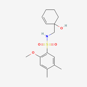 N-[(1-hydroxycyclohex-2-en-1-yl)methyl]-2-methoxy-4,5-dimethylbenzene-1-sulfonamide