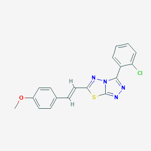 3-(2-chlorophenyl)-6-[(E)-2-(4-methoxyphenyl)ethenyl][1,2,4]triazolo[3,4-b][1,3,4]thiadiazole