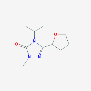 molecular formula C10H17N3O2 B2947961 1-methyl-3-(oxolan-2-yl)-4-(propan-2-yl)-4,5-dihydro-1H-1,2,4-triazol-5-one CAS No. 2200107-73-7