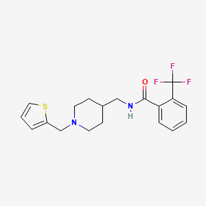 N-((1-(thiophen-2-ylmethyl)piperidin-4-yl)methyl)-2-(trifluoromethyl)benzamide