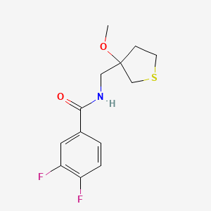 3,4-difluoro-N-((3-methoxytetrahydrothiophen-3-yl)methyl)benzamide