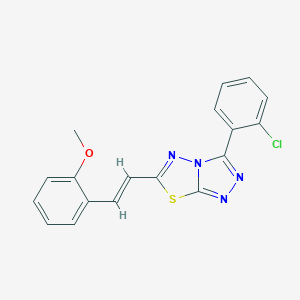 3-(2-chlorophenyl)-6-[(E)-2-(2-methoxyphenyl)ethenyl][1,2,4]triazolo[3,4-b][1,3,4]thiadiazole