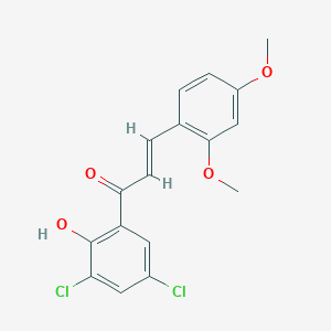 (2E)-1-(3,5-dichloro-2-hydroxyphenyl)-3-(2,4-dimethoxyphenyl)prop-2-en-1-one