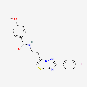 N-(2-(2-(4-fluorophenyl)thiazolo[3,2-b][1,2,4]triazol-6-yl)ethyl)-4-methoxybenzamide
