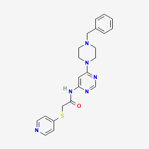 N-(6-(4-benzylpiperazin-1-yl)pyrimidin-4-yl)-2-(pyridin-4-ylthio)acetamide
