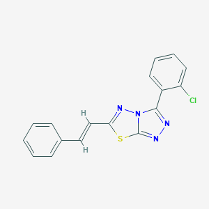 molecular formula C17H11ClN4S B294798 3-(2-Chlorophenyl)-6-(2-phenylvinyl)[1,2,4]triazolo[3,4-b][1,3,4]thiadiazole 