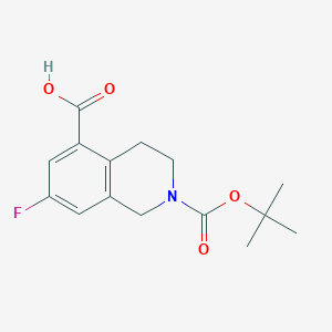 7-Fluoro-2-[(2-methylpropan-2-yl)oxycarbonyl]-3,4-dihydro-1H-isoquinoline-5-carboxylic acid