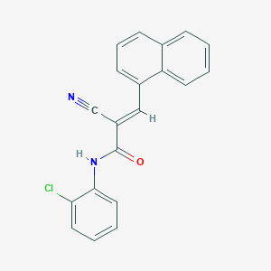 (E)-N-(2-chlorophenyl)-2-cyano-3-naphthalen-1-ylprop-2-enamide