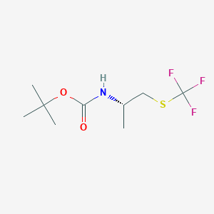 Tert-butyl N-[(2S)-1-(trifluoromethylsulfanyl)propan-2-yl]carbamate
