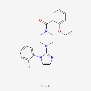 (2-ethoxyphenyl)(4-(1-(2-fluorophenyl)-1H-imidazol-2-yl)piperazin-1-yl)methanone hydrochloride