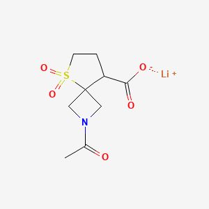 Lithium;2-acetyl-5,5-dioxo-5lambda6-thia-2-azaspiro[3.4]octane-8-carboxylate