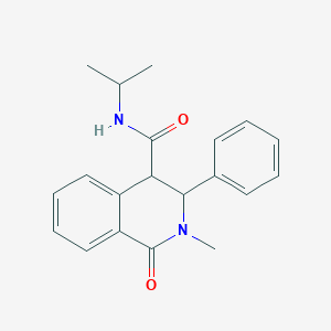 2-methyl-1-oxo-3-phenyl-N-(propan-2-yl)-1,2,3,4-tetrahydroisoquinoline-4-carboxamide