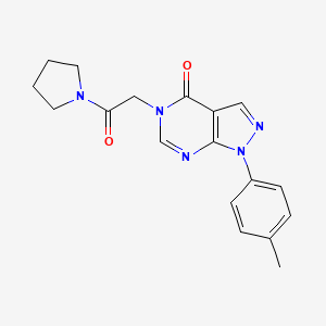 5-(2-oxo-2-(pyrrolidin-1-yl)ethyl)-1-(p-tolyl)-1H-pyrazolo[3,4-d]pyrimidin-4(5H)-one