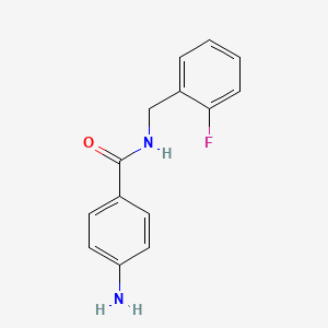 4-amino-N-[(2-fluorophenyl)methyl]benzamide