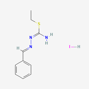 {[Amino(ethylsulfanyl)methylidene]amino}(phenylmethylidene)amine hydroiodide