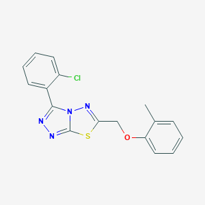 3-(2-Chlorophenyl)-6-[(2-methylphenoxy)methyl][1,2,4]triazolo[3,4-b][1,3,4]thiadiazole