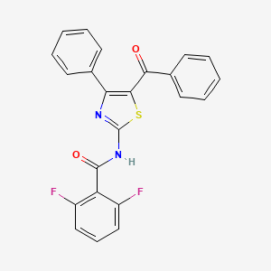 molecular formula C23H14F2N2O2S B2948018 N-(5-benzoyl-4-phenyl-1,3-thiazol-2-yl)-2,6-difluorobenzamide CAS No. 325988-70-3