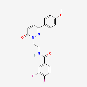 molecular formula C20H17F2N3O3 B2948026 3,4-difluoro-N-(2-(3-(4-methoxyphenyl)-6-oxopyridazin-1(6H)-yl)ethyl)benzamide CAS No. 923244-73-9