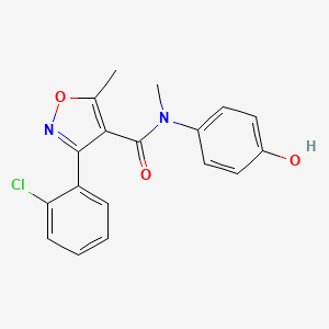 (3-(2-Chlorophenyl)-5-methylisoxazol-4-YL)-N-(4-hydroxyphenyl)-N-methylformamide