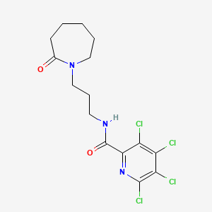 3,4,5,6-tetrachloro-N-[3-(2-oxoazepan-1-yl)propyl]pyridine-2-carboxamide
