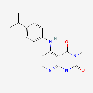 molecular formula C18H20N4O2 B2948052 5-((4-isopropylphenyl)amino)-1,3-dimethylpyrido[2,3-d]pyrimidine-2,4(1H,3H)-dione CAS No. 942008-41-5