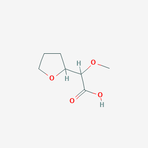 molecular formula C7H12O4 B2948057 2-Methoxy-2-(oxolan-2-yl)acetic acid CAS No. 1600486-49-4