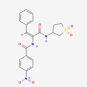 (E)-N-(3-((1,1-dioxidotetrahydrothiophen-3-yl)amino)-3-oxo-1-phenylprop-1-en-2-yl)-4-nitrobenzamide
