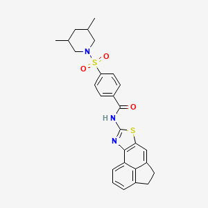N-(4,5-dihydroacenaphtho[5,4-d]thiazol-8-yl)-4-((3,5-dimethylpiperidin-1-yl)sulfonyl)benzamide