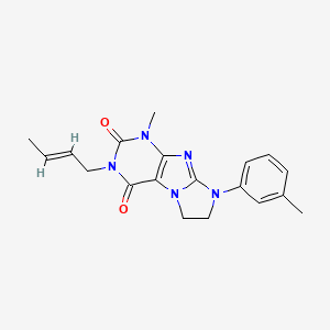 2-[(E)-but-2-enyl]-4-methyl-6-(3-methylphenyl)-7,8-dihydropurino[7,8-a]imidazole-1,3-dione