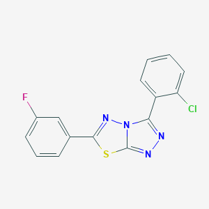 molecular formula C15H8ClFN4S B294807 3-(2-Chlorophenyl)-6-(3-fluorophenyl)[1,2,4]triazolo[3,4-b][1,3,4]thiadiazole 
