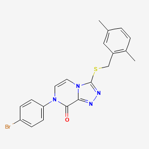 molecular formula C20H17BrN4OS B2948076 7-(4-bromophenyl)-3-((2,5-dimethylbenzyl)thio)-[1,2,4]triazolo[4,3-a]pyrazin-8(7H)-one CAS No. 1242886-11-8