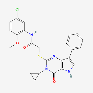 N-(5-chloro-2-methoxyphenyl)-2-((3-cyclopropyl-4-oxo-7-phenyl-4,5-dihydro-3H-pyrrolo[3,2-d]pyrimidin-2-yl)thio)acetamide