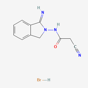 molecular formula C11H11BrN4O B2948081 2-cyano-N-(1-iminoisoindolin-2-yl)acetamide hydrobromide CAS No. 1049731-88-5