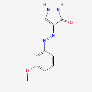 molecular formula C10H10N4O2 B2948083 1H-pyrazole-4,5-dione 4-[N-(3-methoxyphenyl)hydrazone] CAS No. 338416-89-0