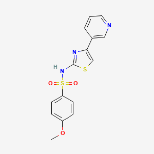 4-Methoxy-N-(4-pyridin-3-yl-1,3-thiazol-2-yl)benzenesulfonamide