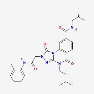 N-isobutyl-4-(3-methylbutyl)-2-{2-[(2-methylphenyl)amino]-2-oxoethyl}-1,5-dioxo-1,2,4,5-tetrahydro[1,2,4]triazolo[4,3-a]quinazoline-8-carboxamide