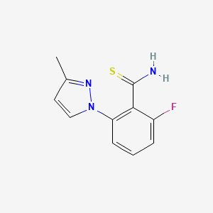 2-fluoro-6-(3-methyl-1H-pyrazol-1-yl)benzene-1-carbothioamide