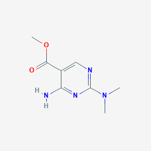 molecular formula C8H12N4O2 B2948099 Methyl 4-amino-2-(dimethylamino)pyrimidine-5-carboxylate CAS No. 1600893-00-2