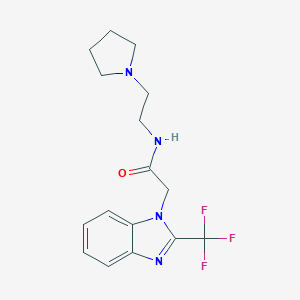 N-[2-(pyrrolidin-1-yl)ethyl]-2-[2-(trifluoromethyl)-1H-benzimidazol-1-yl]acetamide