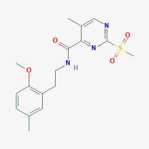 2-methanesulfonyl-N-[2-(2-methoxy-5-methylphenyl)ethyl]-5-methylpyrimidine-4-carboxamide