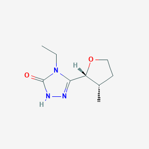 molecular formula C9H15N3O2 B2948104 4-Ethyl-3-[(2R,3S)-3-methyloxolan-2-yl]-1H-1,2,4-triazol-5-one CAS No. 1932585-72-2