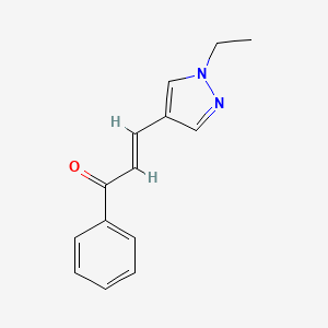 (E)-3-(1-ethylpyrazol-4-yl)-1-phenylprop-2-en-1-one