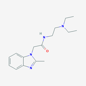 molecular formula C16H24N4O B294811 N-[2-(diethylamino)ethyl]-2-(2-methyl-1H-benzimidazol-1-yl)acetamide 