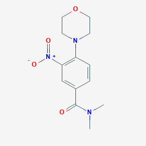 molecular formula C13H17N3O4 B2948115 N,N-dimethyl-4-(morpholin-4-yl)-3-nitrobenzamide CAS No. 885296-15-1