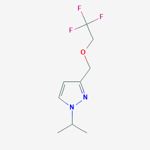 molecular formula C9H13F3N2O B2948116 1-isopropyl-3-[(2,2,2-trifluoroethoxy)methyl]-1H-pyrazole CAS No. 1856019-45-8