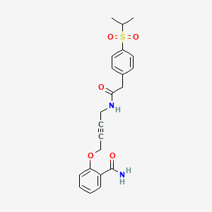 2-((4-(2-(4-(Isopropylsulfonyl)phenyl)acetamido)but-2-yn-1-yl)oxy)benzamide