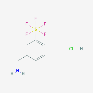 molecular formula C7H9ClF5NS B2948127 (3-(Pentafluoro-l6-sulfanyl)phenyl)methanamine hydrochloride CAS No. 2126162-31-8