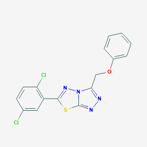 molecular formula C16H10Cl2N4OS B294814 6-(2,5-Dichlorophenyl)-3-(phenoxymethyl)[1,2,4]triazolo[3,4-b][1,3,4]thiadiazole 