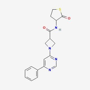 N-(2-oxotetrahydrothiophen-3-yl)-1-(6-phenylpyrimidin-4-yl)azetidine-3-carboxamide